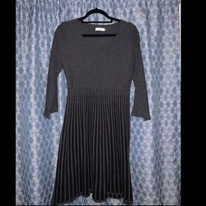 Calvin Klein Grey and Black Sweater Dress